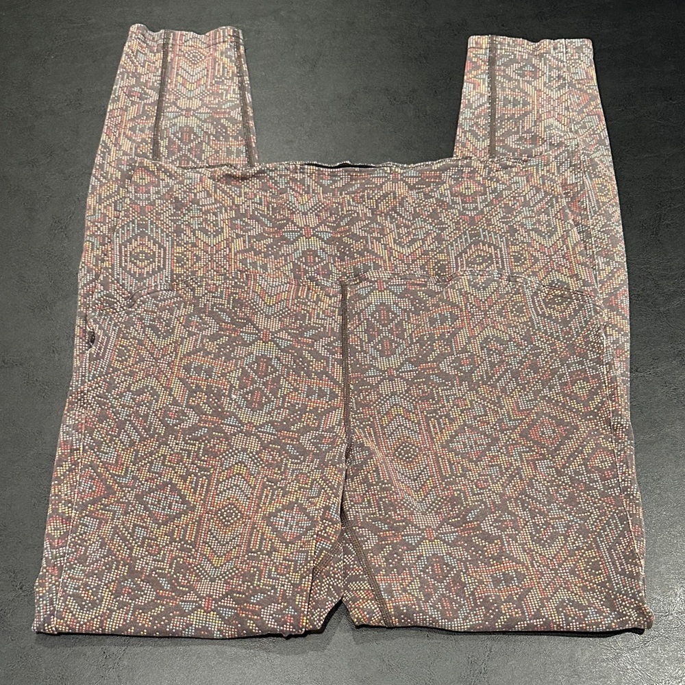 Prana Multicolor Aztec Southwest Boho Geometric Leggings